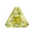橄榄黄色三角形倒角锆石裸石 倒三角人造CZ皓石戒面镶嵌