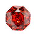 千禧玫瑰切帕德玛色高碳钻 红色八边形锆石裸石美甲尖底