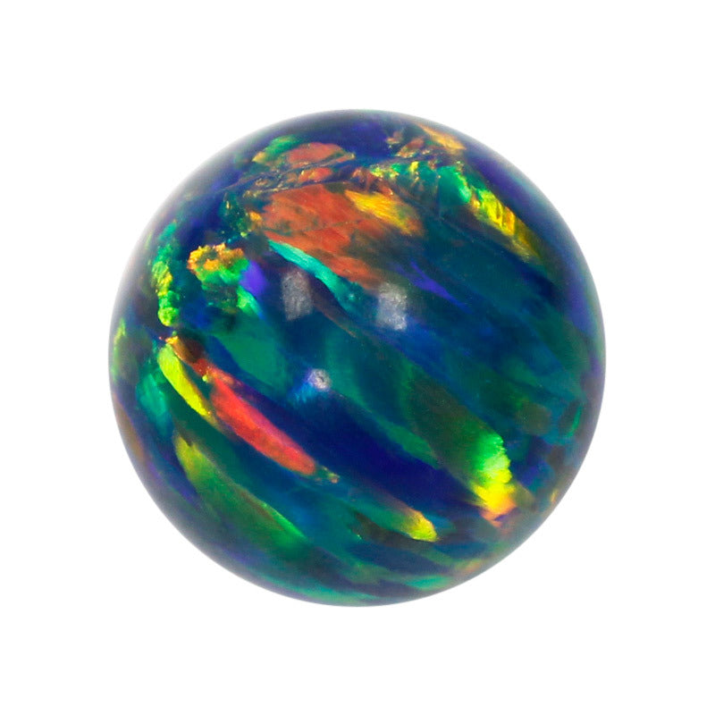 球形OPAL仿欧泊石宝石裸石 人造合成澳宝珠子吊坠OP35