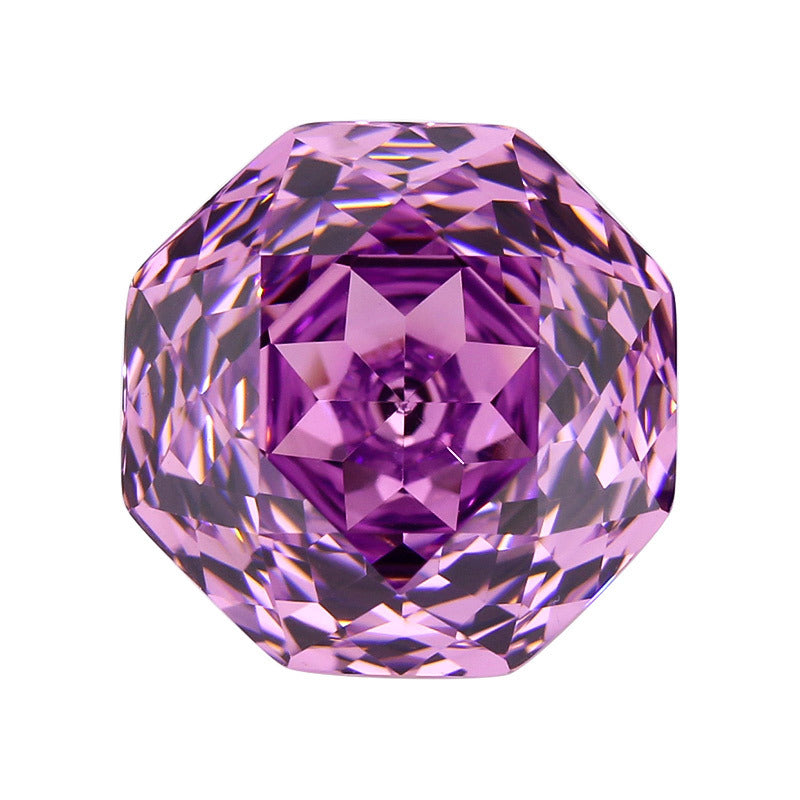 千禧玫瑰切玫红色高碳钻 美甲钻八边形直播专供高品质