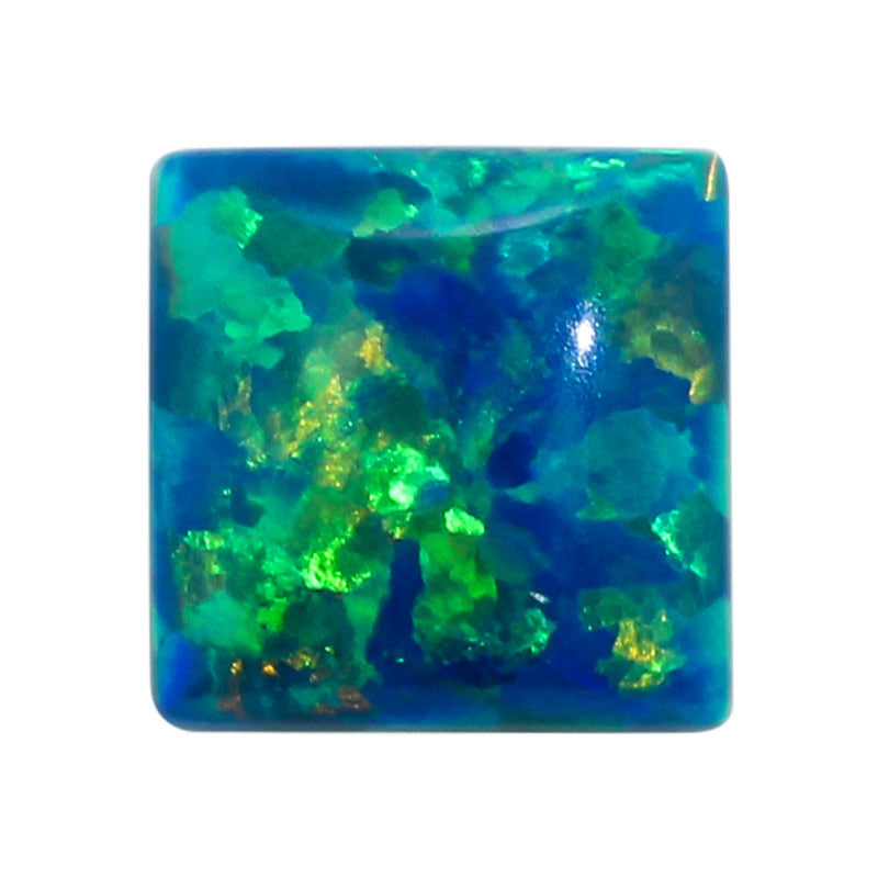 正方直角平底人造合成OPAL仿欧泊石 澳宝欧珀OP36