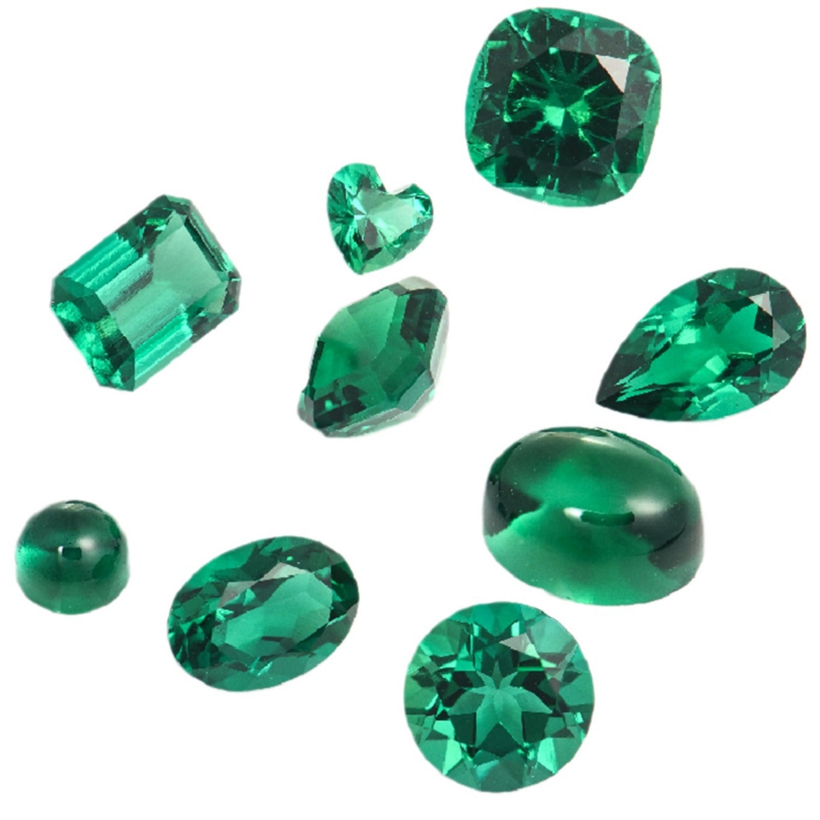 实验室培育祖母绿宝石水热法人造彩宝首饰主石合成宝石赞比亚绿宝