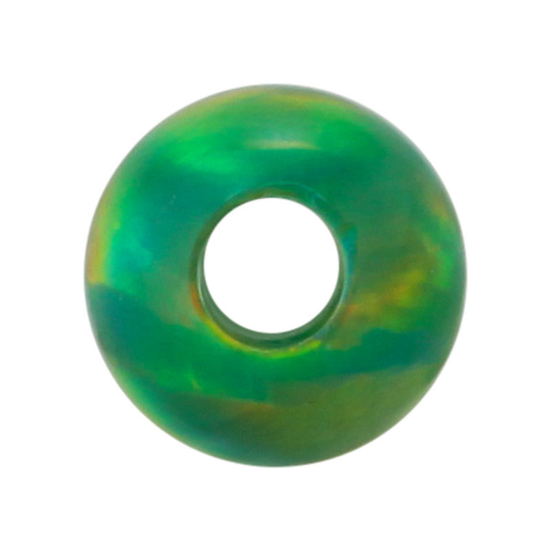 全孔球形OPAL仿欧泊石宝石裸石 人造绿色圆珠澳宝OP21