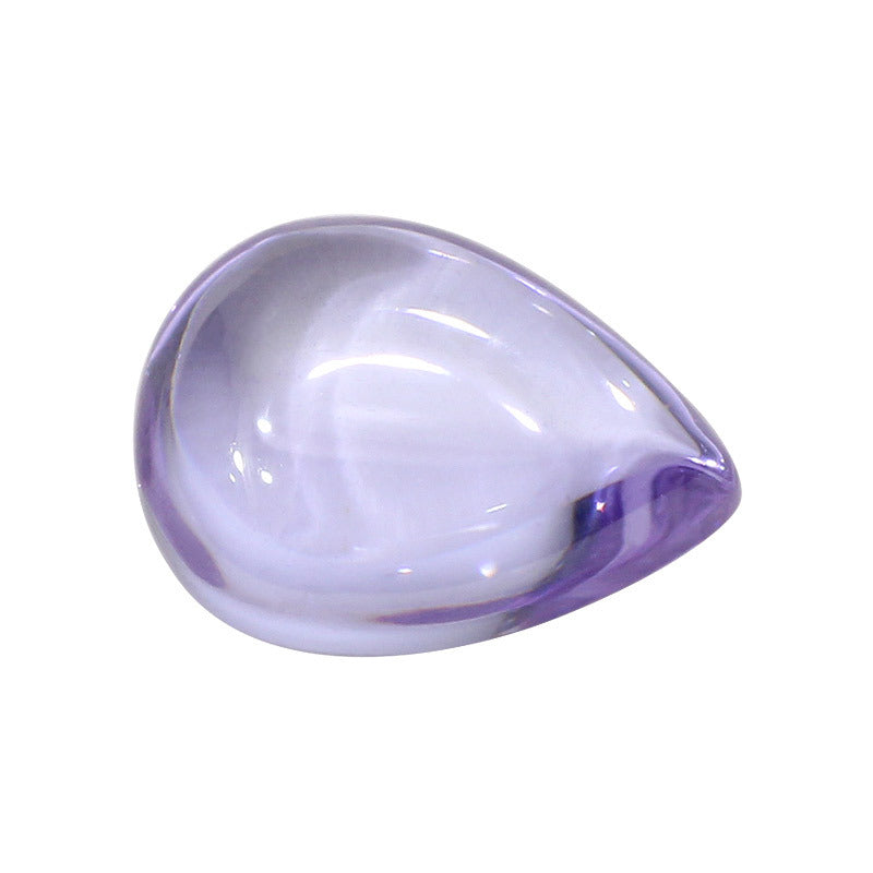 梨形平底素面变蓝锆石裸石 合成仿钻光面裸钻变兰色水滴