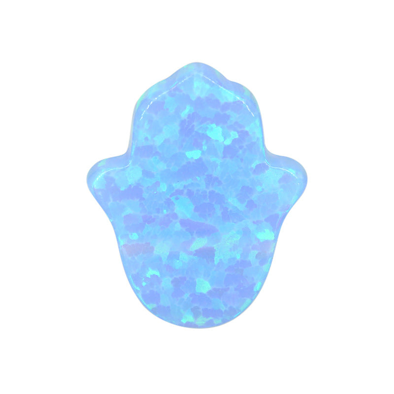 合成澳宝欧泊石OPAL 手掌单孔素面裸石吊坠项链挂件OP06