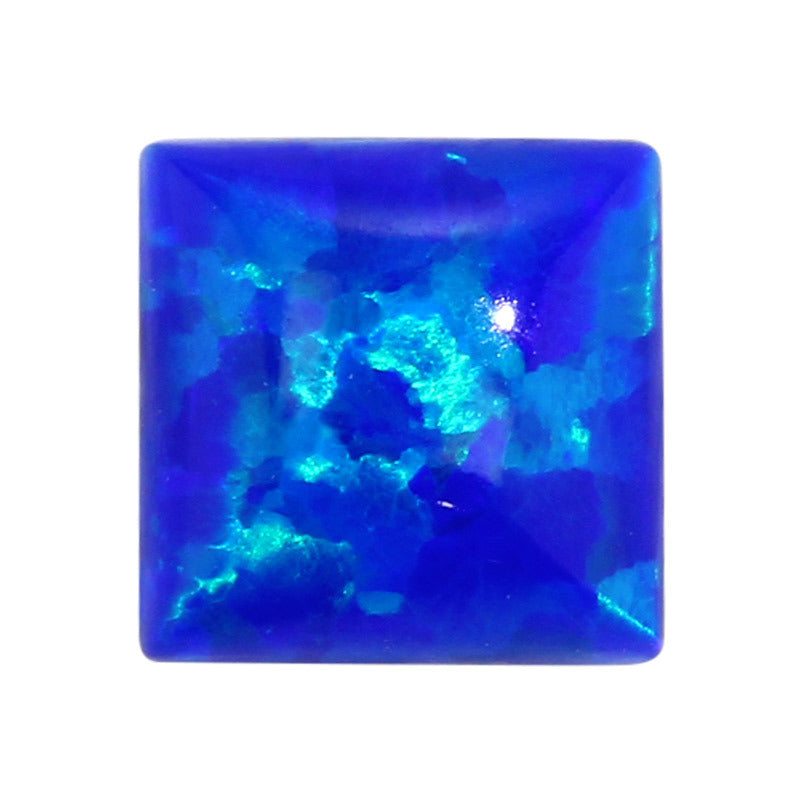 正方直角平底人造合成OPAL仿欧泊石 蓝色澳宝欧珀OP50