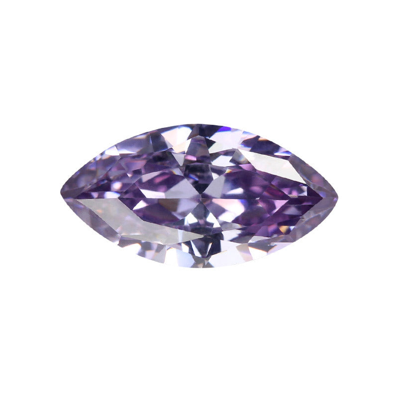 镀金黄底马眼形变蓝色锆石裸石 变兰色人造CZ钻皓石美甲