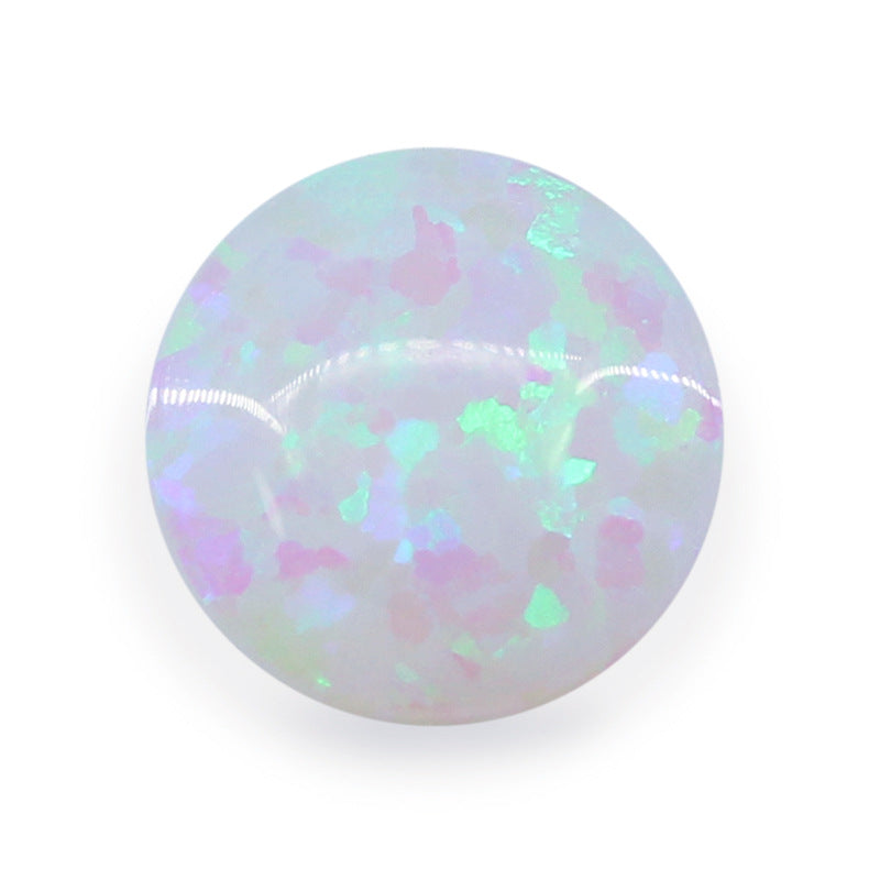 圆形平底人造澳宝仿欧泊石 OPAL合成宝石裸石欧珀OP16