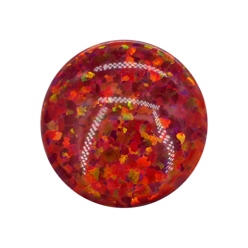 圆形平底人造澳宝仿欧泊石 OPAL合成宝石镶戒面OP45欧珀