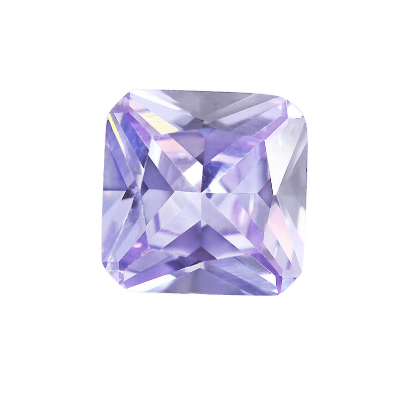 正方形倒角变蓝色锆石 变兰人造CZ裸石批发首饰品配件