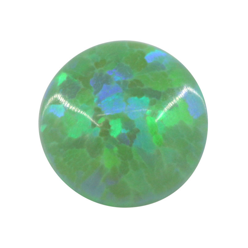 OPAL圆形平底仿欧泊石宝石裸石 人造合成澳宝镶戒面OP11
