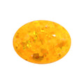 蛋形OPAL合成欧泊石裸石深黄色平底椭圆形人造澳宝#57