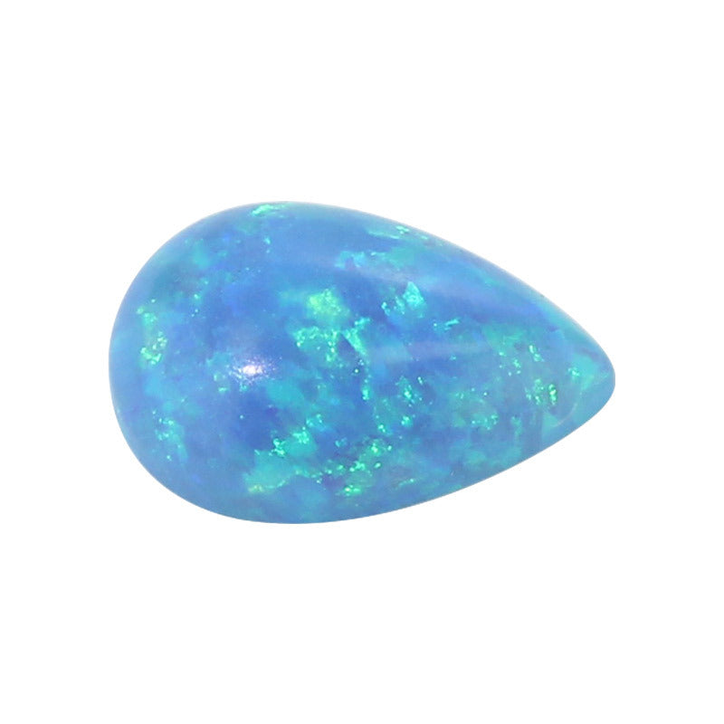 梨形OPAL人造澳宝欧泊石裸石戒面 欧珀水滴形平底钻#T-1