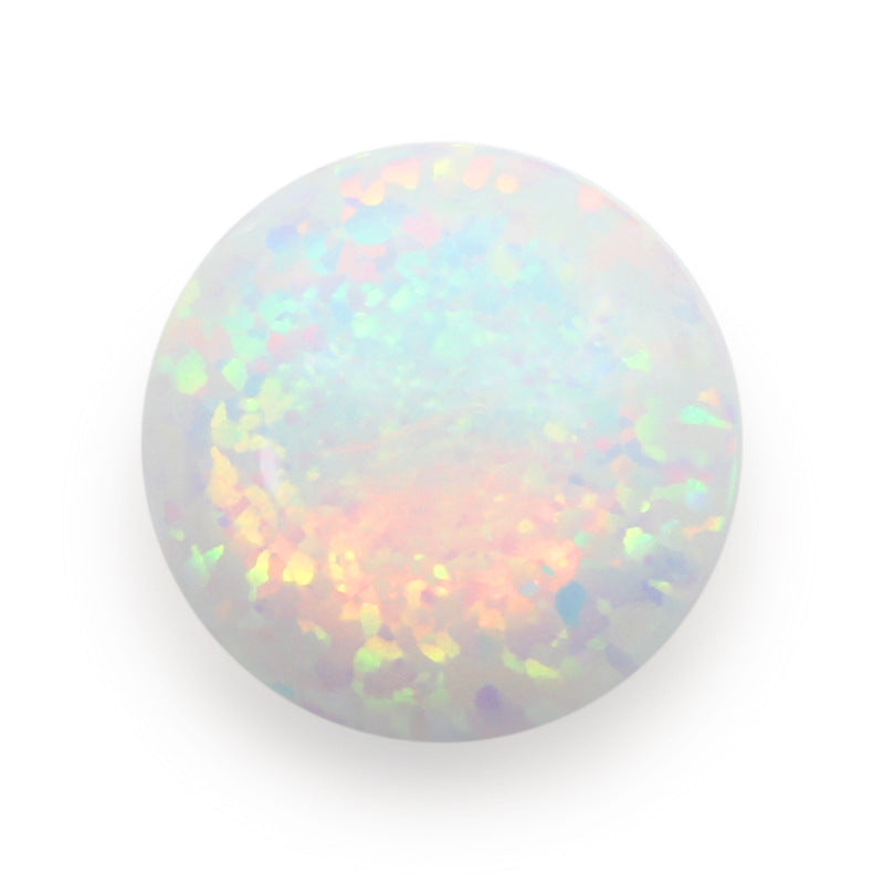 圆形平底人造澳宝仿欧泊石 OPAL合成宝石裸石欧珀OP17