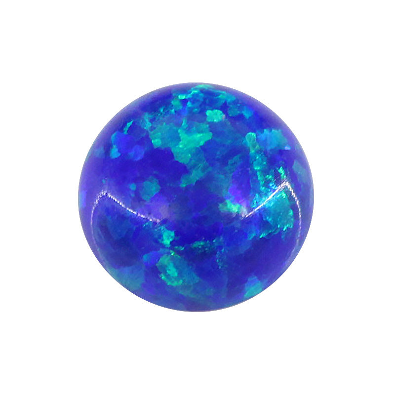 圆形平底人造合成仿欧泊石宝石裸石 澳宝欧珀OP27蓝色