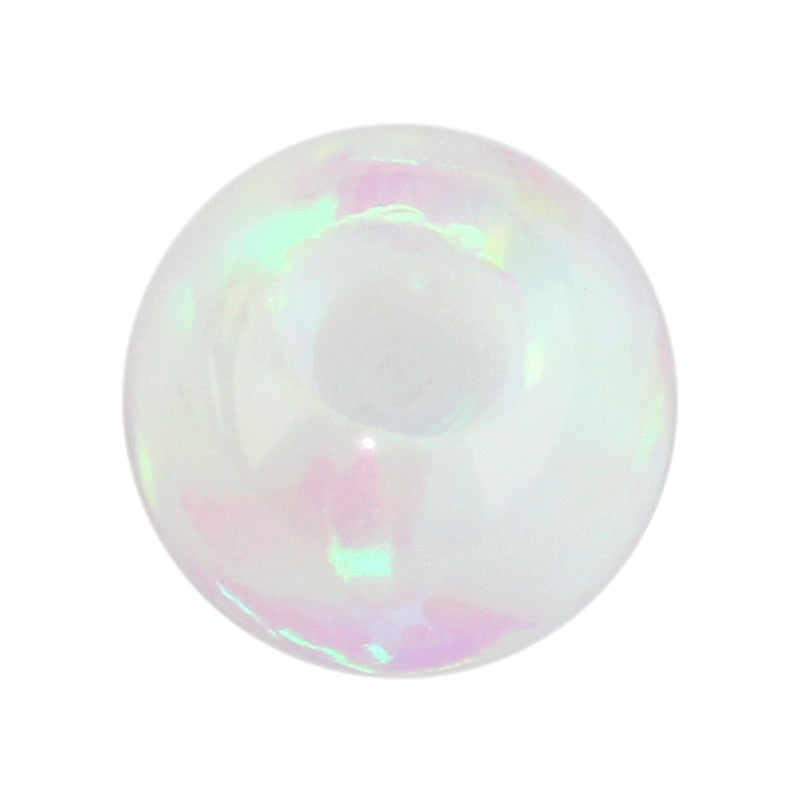 半孔球形OPAL仿欧泊石宝石裸石 人造合成圆珠澳宝OP16