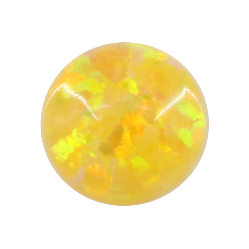 圆形平底仿欧泊石宝石OPAL裸石 人造合成澳宝#54裸石