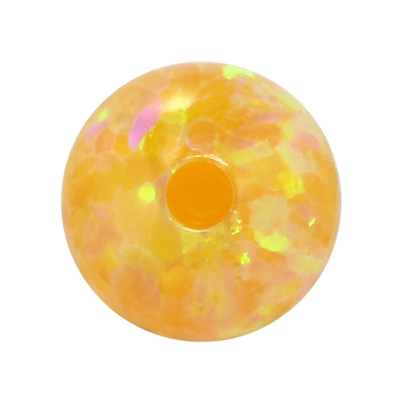 半孔圆珠OPAL仿欧泊石宝石裸石 人造合成澳宝球形OP28