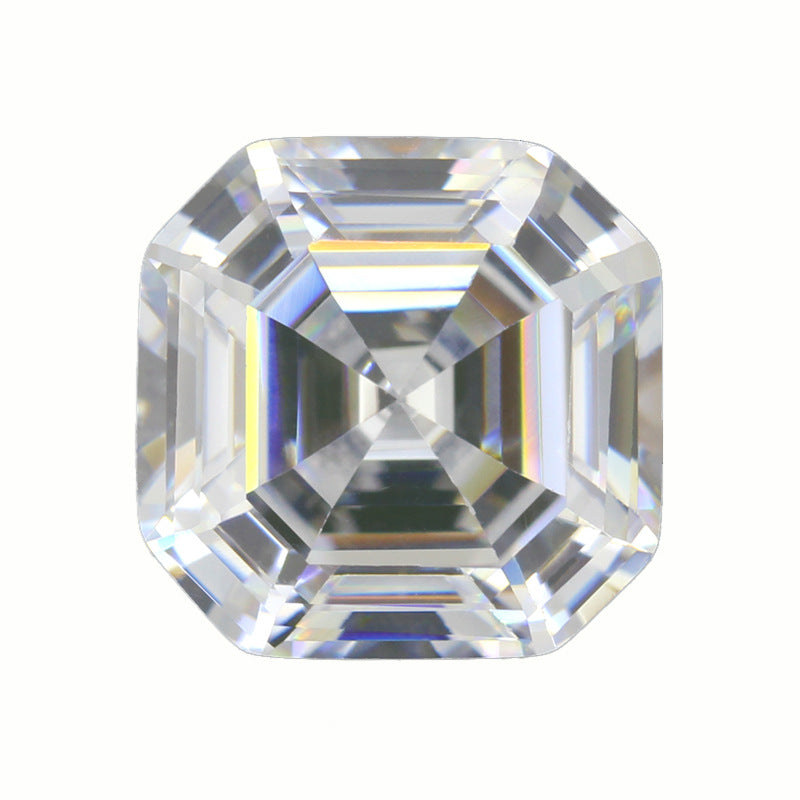 正方形宝塔白色锆石 正方倒角车平裸石阿斯切CZ皓石戒面
