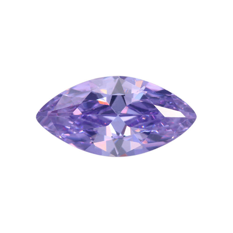 马眼形深变蓝色锆石裸石 深变兰色人造CZ钻皓石首饰戒面