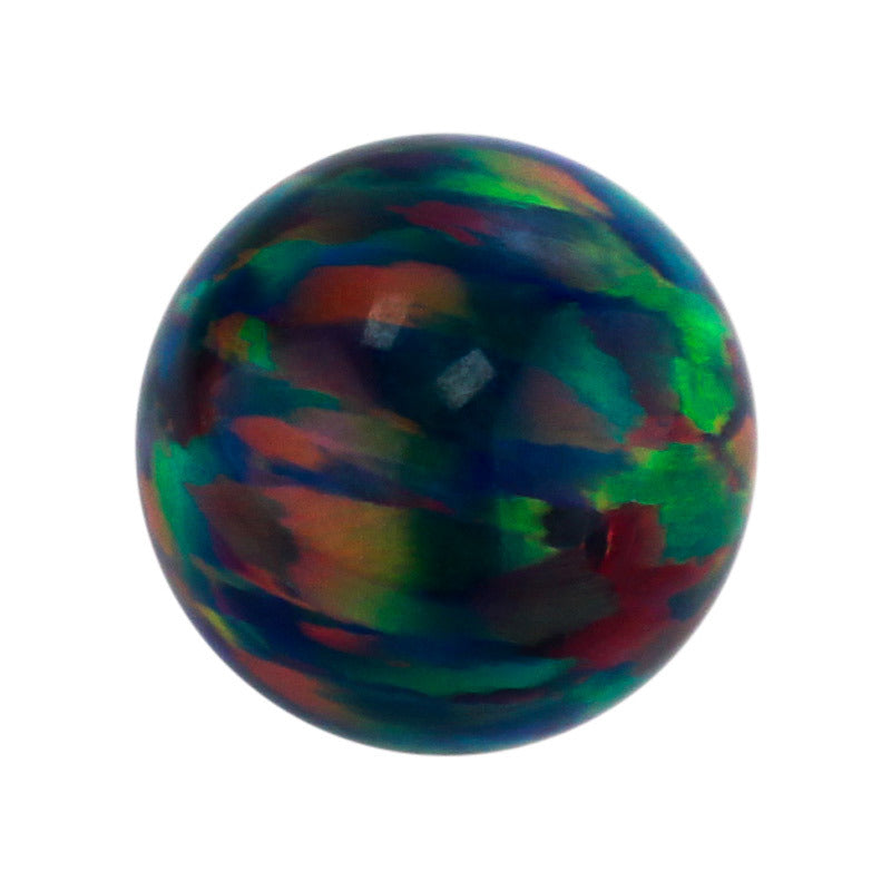 球形OPAL仿欧泊石宝石裸石 蓝绿色合成圆珠澳宝珠子OP29