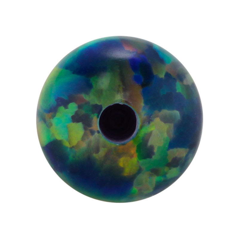 半孔球形OPAL仿欧泊石宝石 人造澳宝吊坠耳钉珠子OP35
