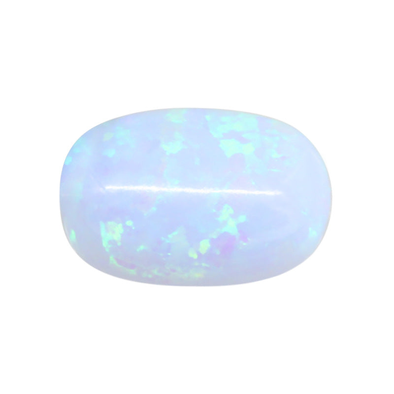 蛋形合成欧泊石裸石 OPAL戒面人造澳宝椭圆形平底#F-N1