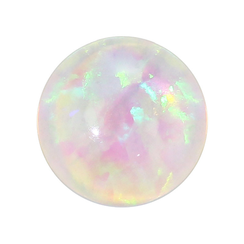 圆形仿欧泊石宝石OPAL裸石平底素面 人造合成澳宝#17G2