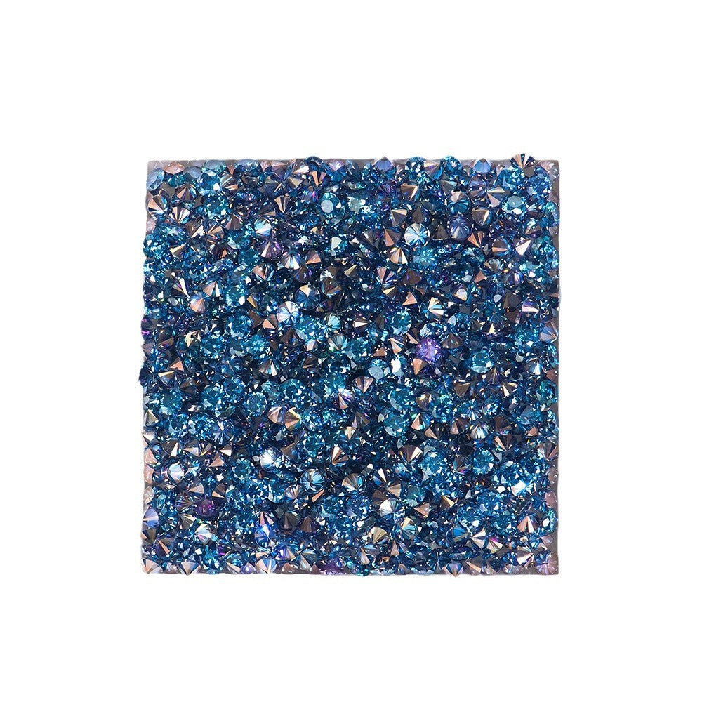 莫桑皇家蓝小圆形厂家源头批发现货直供戒指钟表首饰镶嵌厘石1ct