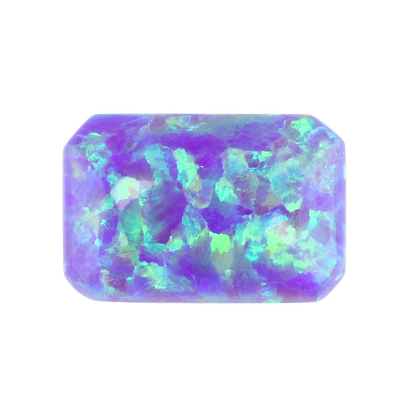 长方倒角平底素面人造欧泊石 合成澳宝宝石OPAL裸石OP40