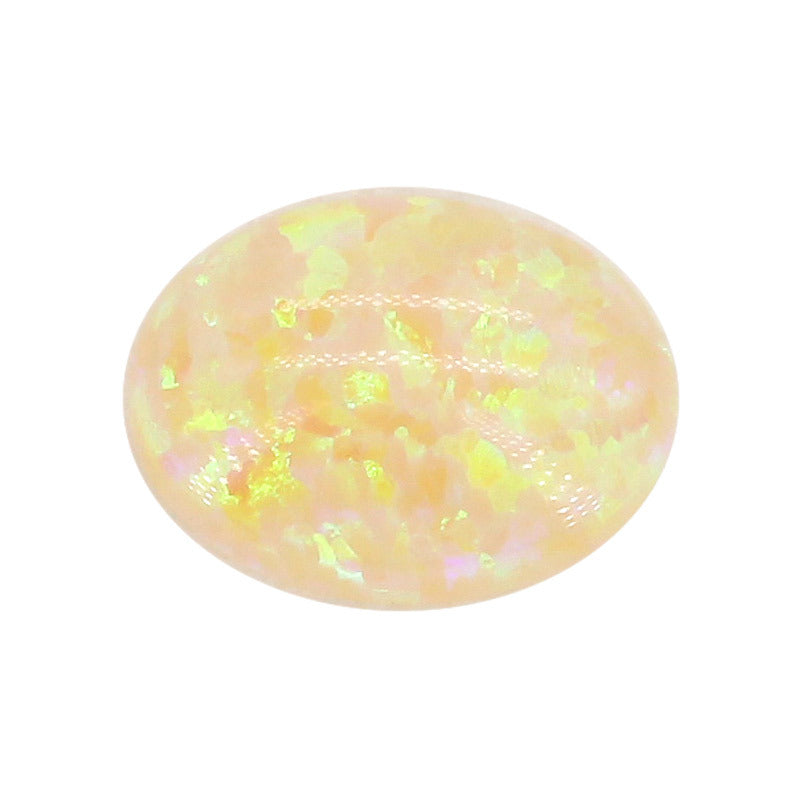 蛋形合成欧泊OPAL石裸石 戒面人造澳宝椭圆形平底OP04