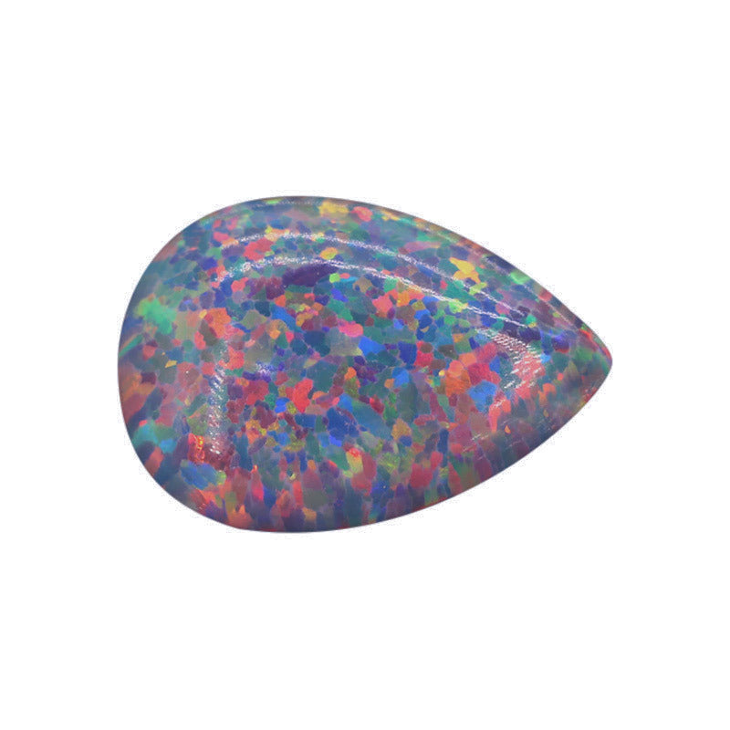 梨形合成欧泊石OPAL裸石戒面 人造澳宝水滴形钻#13-1