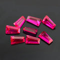 梯方5#红刚玉裸石批发 梯形人造5号红宝石手表配石饰品