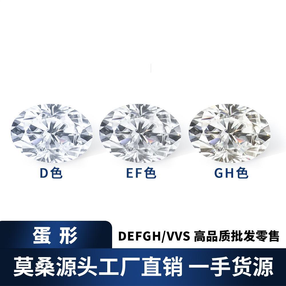 梧州人造宝石蛋形莫桑石DEFGH色0.5ct-3克拉椭圆形莫桑石异形裸石