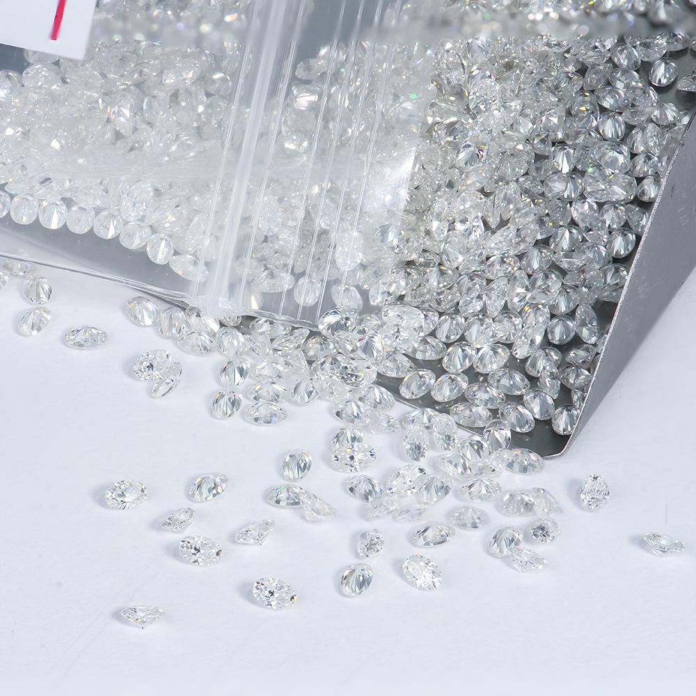 蛋形莫桑厘石1ct批发 小异形椭圆莫桑源头直供首饰钟表配石分石