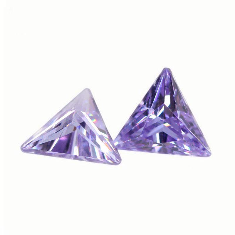 三角形直角变蓝锆石裸石 直三角变兰皓石人造CZ宝石饰品