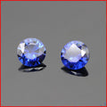 113#蓝尖晶单孔钻 人造尖晶蓝宝石批发 圆形裸石打孔
