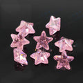 5A五角星粉红色锆石裸石 星形粉色人造cz宝石皓石批发