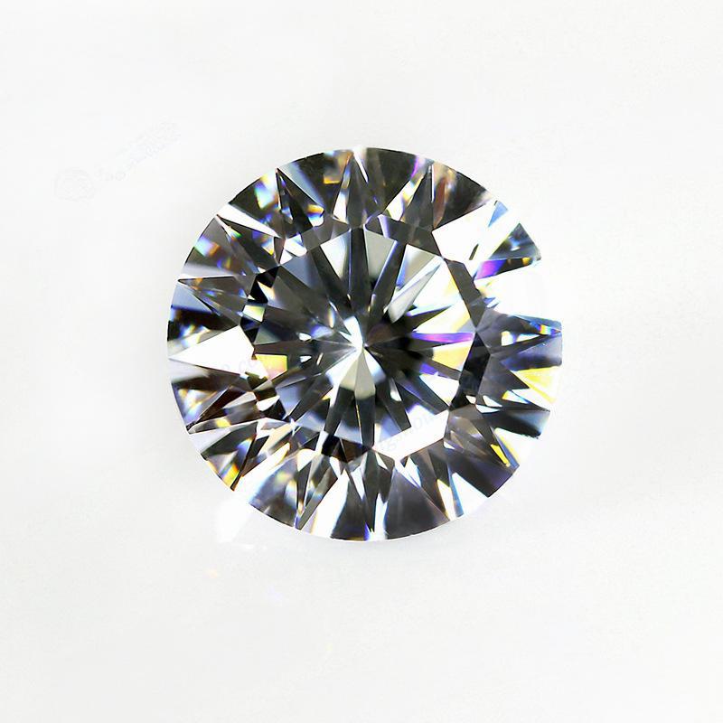 十六心十六箭锆石裸石戒面 圆形白色仿真皓石批发 AAAAA