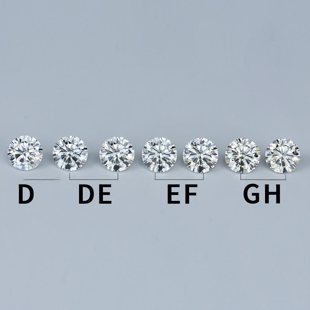 莫桑石5-30mm八心八箭圆形梧州人工宝石厘石裸石批发