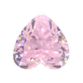 9A心形冰花切高碳钻 浅粉色 首饰 DIY锆石裸石戒面主石