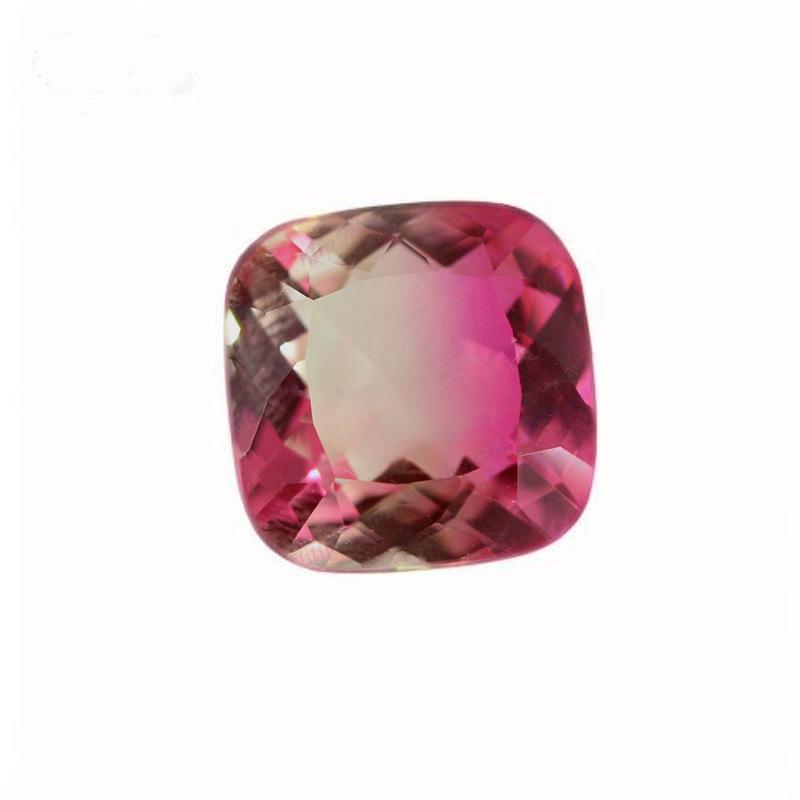 肥正方形西瓜碧玺玻璃裸石 枕形桃红色合成宝石批发BX09