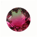 圆形合成西瓜碧玺玻璃裸石 渐变尖底首饰宝石BX05