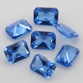 长方形倒角车花119#蓝尖晶裸石 小八角合成彩色宝石珠宝