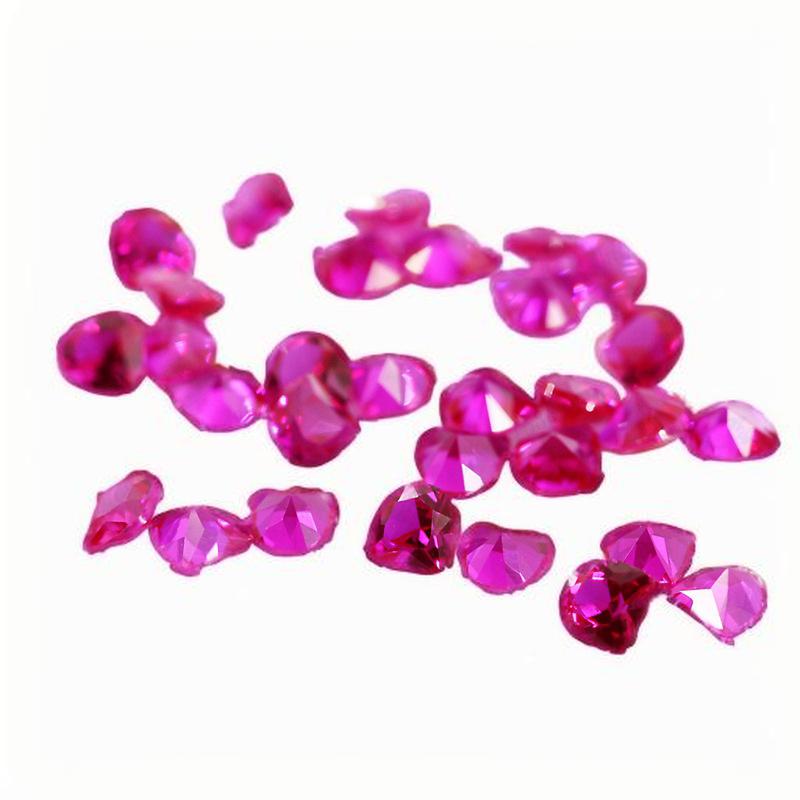 马蹄形5#红刚玉批发裸石 U字形合成5号红宝石仿钻镶嵌