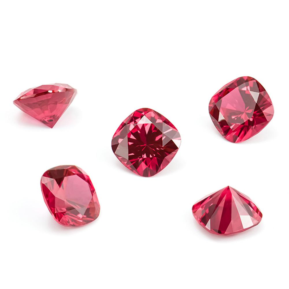 肥正方培育红宝石提拉法肥方戒面人工合成室验室再生宝石