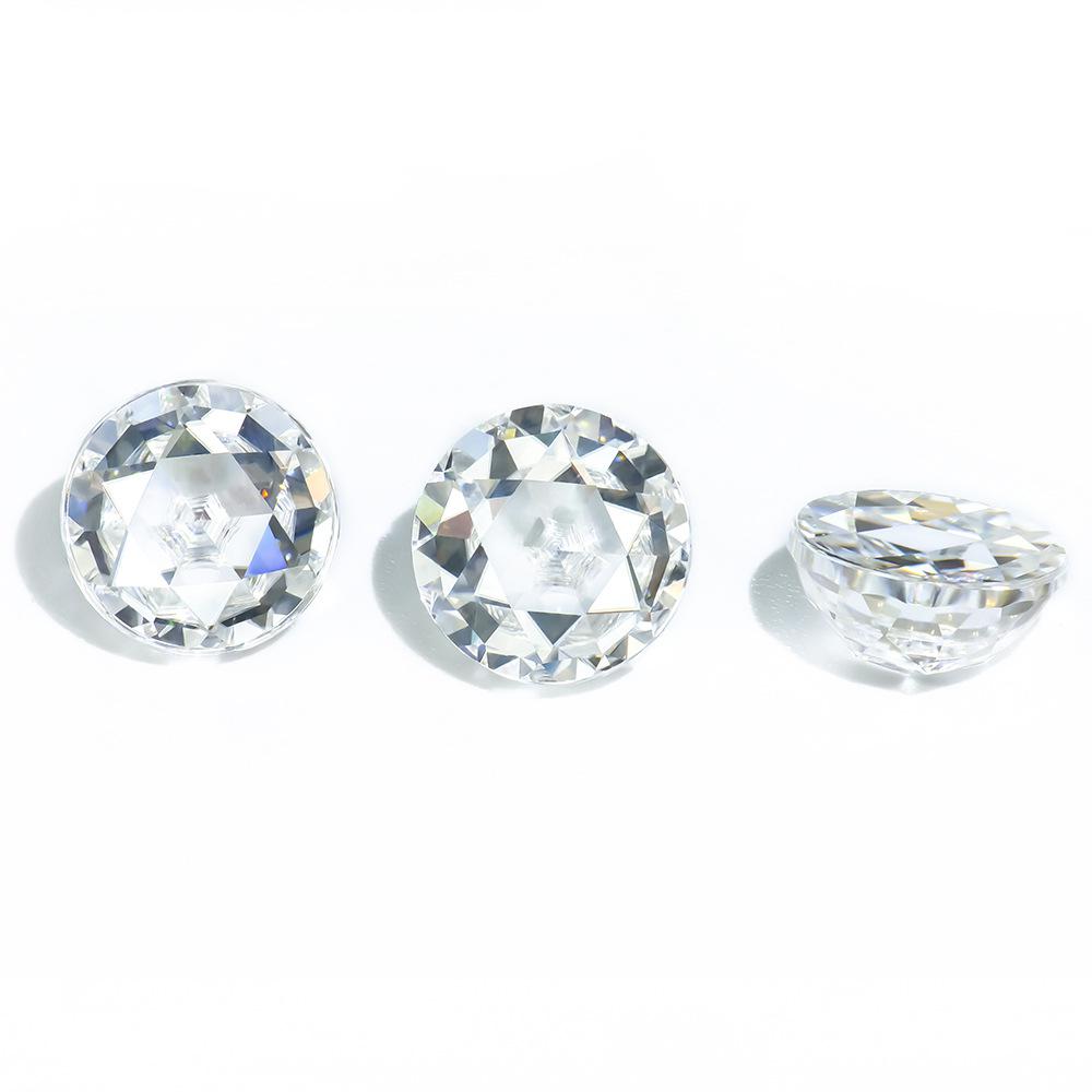 宝石批发厂家莫桑石平面玫瑰切首饰镶嵌主石DEF批发代发裸石