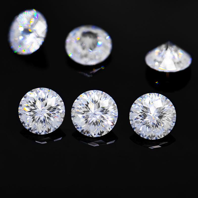 莫桑石裸石花式切割帝王切切D色净度VVS首饰戒指主石