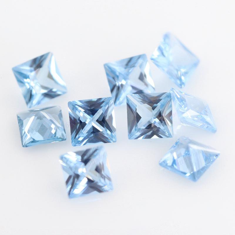 公主方106#蓝尖晶石 正方形直角106号尖晶宝石裸石