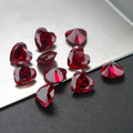 心形8#红刚玉戒面裸石 8号鸽血红Ruby红宝石人造合成